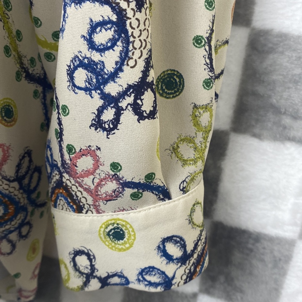 Pleione S button down shirt boho paisley vintage vibes - Picture 4 of 6
